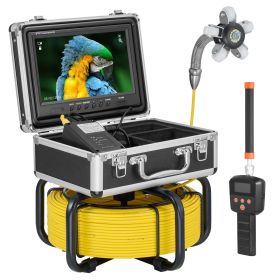 Sewer Camera with 512Hz Locator,165 ft/50 m, Self-Leveling Drain Inspection Camera with 9" 1080P HD Screen, 36X Zoom